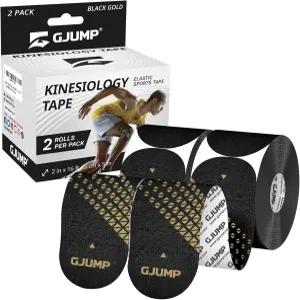 GJUMP 운동학 테이프 프리컷 운동 스포츠 40 스트립 2롤 및 관절 지지를 위한 방수 통기성 근육