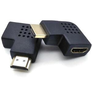 HDMI 호환 어댑터 HDTV PS4 호환 PC 노트북 TV용 HD 커넥터 익스텐더 90도 270 직각 암수 변환기