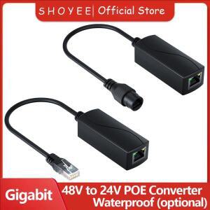 기가비트 PoE 48V ~ 24V 변환기 RJ45 포트 출력 24V/1A 패시브 장치용 IEEE802.3af/at