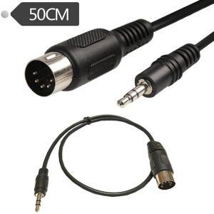 3.5mm 스테레오 잭 오디오 케이블 AUX 남성 - MIDI DIN 5핀 남성/암커넥터 0.5m 마이크용