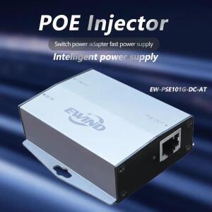 EWIND 기가비트 POE 인젝터 장치 출력용 단일 포트  전원 IEEE802.3af/at/BT 호환 44V-57V 10 Mbps 1000Mbp