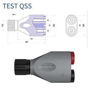 QSS BNC 어댑터 절연 4mm 로터리 남성 더블 바나나 잭 소켓 Q20038