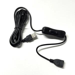 ON/OFF USB 수-암 연장 케이블 스위치 팬용 2m 길이 블랙  화이트 색상