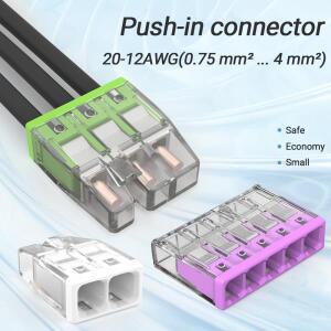 20/50개 퀵 커넥터: 20-12AWG 전선 안전  배선