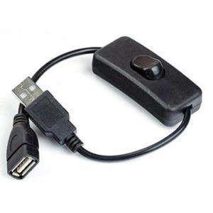 28cm USB 케이블 블랙/화이트 스위치 포함 ON/OFF 연장 램프용 팬 전원  라인  어댑터 C6