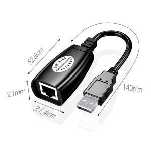 1쌍 USB-RJ45 LAN 이더넷 연장 케이블 어댑터 Cat5 RJ45 패치 코드 네트워크 액세서리