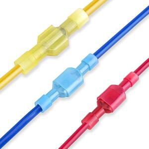 100pcs 나일론 스페이드 원터치 연결 해제 커넥터 키트 수 암 와이어 압착 단자 전기 절연