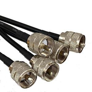 RG58 케이블 UHF PL259 수커넥터 커넥터 RF 동축 점퍼 점퍼케이블 와이어 단자 직선형 6인치 ~ 5m