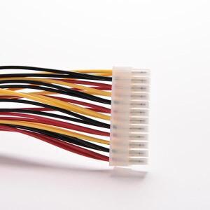 전원 어댑터 연장 케이블 내부 PC PSU TW 리드 커넥터 와이어 30cm 1ft ATX 24핀 수-24 암