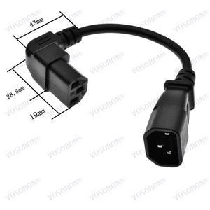 컴퓨터 LED HDTV 모니터 스캐너용 전원 어댑터 연장 케이블 IEC 320 90도 C13 3핀 암-C14 수