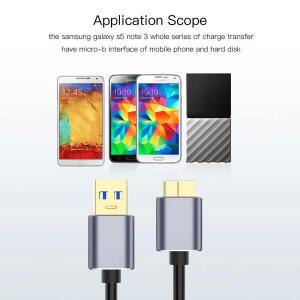 Hannord USB 3.0  A-마이크로 B 하드 드라이브 외부 케이블 삼성 호환 디스크 USB3.0  데이터 동기화 코드