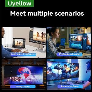 노란색 HDMI 호환 케이블 4K 60Hz 50cm 1m 2m 3m 5m 2.1 HDTV PC용 HDR 3D 효과 비디오
