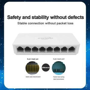 이더넷 스위치 10/100/1000Mbps 8 포트 데스크탑 기가비트 네트워크 어댑터  RJ45 자동 MDI/MDIX
