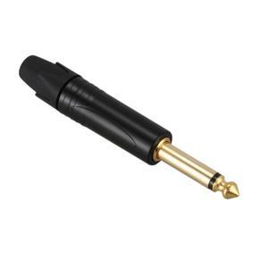 금도금 플러그 모노 프로페셔널 2 극 6.35mm 스테레오 잭 뉴트릭 블랙 10개