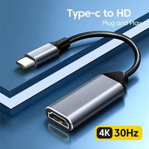 USB 타입C-HDMI 호환 어댑터 HD 4K 30Hz 케이블 남성-HDTV MacBook 호환 용 여성 Samsung 호환 변환기