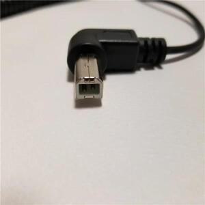 자동감김 90도 직각 USB  A 남성 B AM BM 변환 어댑터 나선형 코일스프링 컬 프린터 케이블