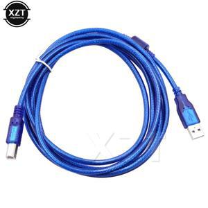 USB 2.0 프린터 케이블  A 남성 - B 이중 차폐  투명 블루 0.3m1.5m3m 5m약