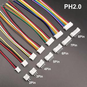 5세트 마이크로 JST 2.0mm PH2.0 Male Female 커넥터 2P 3P 4P 5P 6P 7P 8Pin 플러그 단자 와이어 포함 케