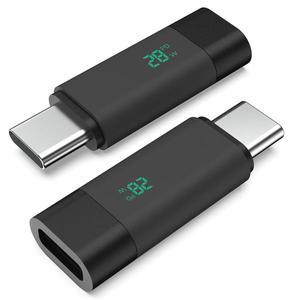 디지털 디스플레이 C타입 to 어댑터 USB C 전원 측정기 케이블  충전 100W