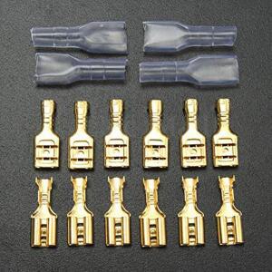 200pcs 2.8/4.8/6.3mm 빠른 스플 라이스 남성과 여성 와이어 스페이드 압착 단자 커넥터 절연 슬리브 구색