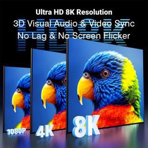 8K DP to HDMI2.1 호환 케이블 4K60Hz 디스플레이포트 2.0 4K 어댑터 비디오 오디오 컨버터 PC 프로젝터 PC