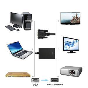 1080P VGA-HDMI 호환 풀 컨버터 어댑터 케이블오디오 출력 포함 PC PC 노트북-HDTV 프로젝터용 VGA HD