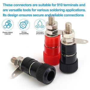 10/40pcs JS-910B 단자 전선 커넥터 바인딩 포스트 4mm 바나나 플러그 잭 소켓 마운터 스피커 오디오 앰프