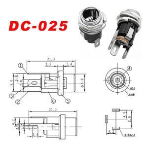 10 쌍 DC 전원 어댑터 잭 소켓 암 패널 마운트 커넥터 3핀 5.5x2.1mm x 수커넥터
