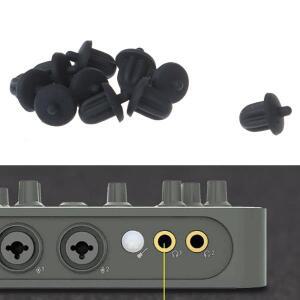 PC AV 장비 10PC 검은 고무 6.35mm 오디오 O 잭 핸드폰 DVD 마이크 소켓 먼지 커버