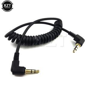 3.5mm 더블 벤드 90도 남성 오디오 라인 스프링 케이블 스테레오 Mp3 핸드폰 자동차 Aux 스피커 와이어