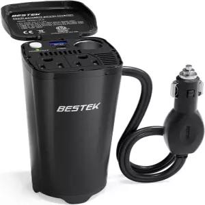 BESTEK 200W 파워 인버터 12V DC에서 110V AC 차량 플러그 어댑터 콘센트 컨버터 30W USB-C /USB-고속