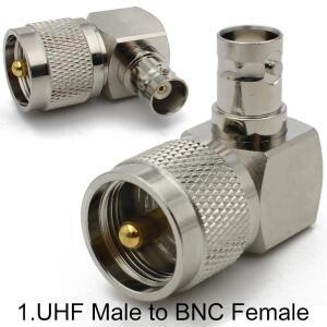 커넥터 UHF PL259 SO239-BNC Q9 암-수 직각 RF 동축 어댑터라디오 안테나 와이어 단자용