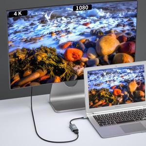 모니터용 USB C-HDMI 어댑터 MacBook 호환 Pro용 4K HDMI-USB C PC 노트북 도킹 스테이션 IPad 호환 Air용