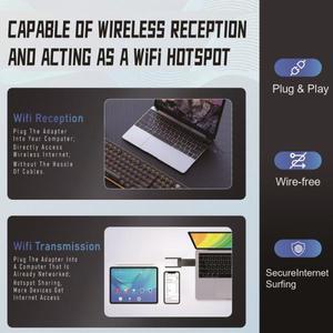 1800Mbps 와이파이 6 USB 어댑터 5G/2.4GHz USB3.0 동글 무선 802.11ax 네트워크 카드 Windows 10 11 용