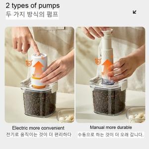 1pc 진공 밀봉 탱크 커피 콩 항아리 주방 시리얼 보관 상자 밀폐 용기 방습