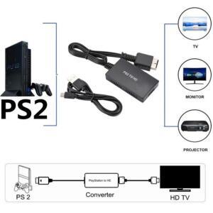 1080P PS2-HDMI 호환 변환기 480i/480p/576i 오디오 비디오 어댑터 케이블은 PC  PS2 디스플레이 모드를 지