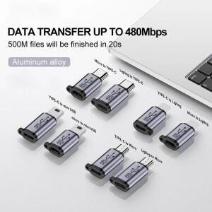 TypeC 암-미니 USB/타입C 암-마이크로USB/마이크로USB 암- 커넥터 어댑터