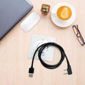드라이버 CD 2핀 USB 프로그래밍 케이블 TYT DMR 라디오 MD380 Retevis RT3 워키토키용