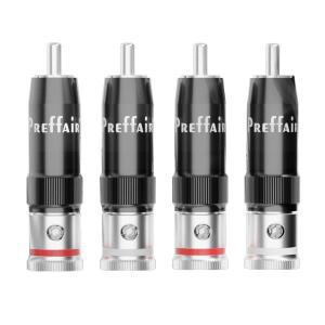 DIY HIFI 케이블용 실버 도금 RCA 오디오 플러그 솔더 라인 커넥터 4개