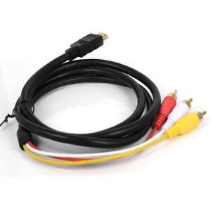 HDMI 호환 3RCA 케이블 1.5m 오디오 비디오 전선 커넥터 어댑터 셋톱박스 TV DVD PC 노트북 연결