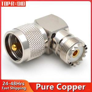 1pcs UHF SO-239 PL259 수 어댑터 90도 직각 RF 커넥터