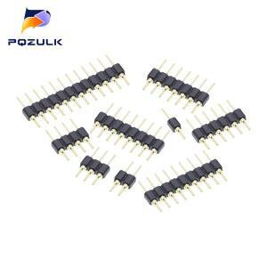 10pcs 2.54mm핀 헤더 남성 단일 행 40 라운드 커넥터 1x2p 3p 4p 5p 6p 7p 8p 9p 10p 20p