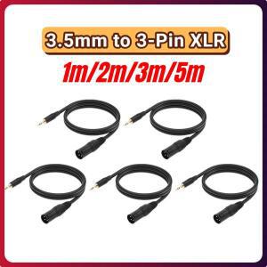 3.5mm ~ 3핀 XLR 케이블 수-수 1/8인치 마이크 케이블마이크 믹서용