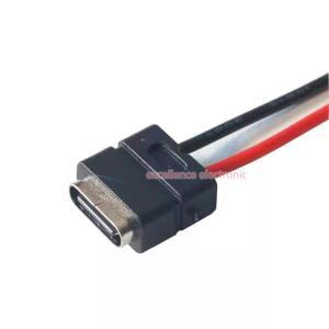 1-10pcs 타입C 2핀 방수 여성 USB 소켓 포트 나사 구멍 충전 인터페이스 커넥터 케이블