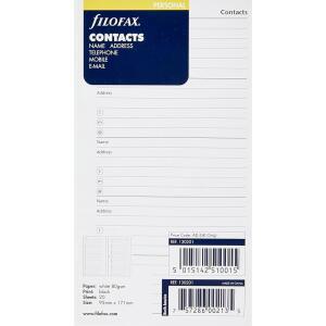 FILOFAX 개인용 이름 주소 전화번호 리필 B130201 사이즈 컴팩트 화이트 20장