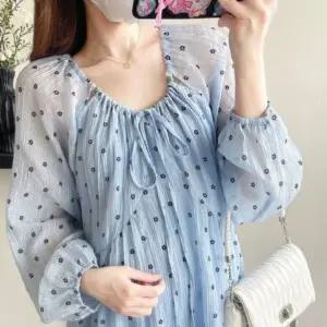 쉬폰원피스 시원한 원피스 임산부 샤랄라 블루 임부복여름 임부복