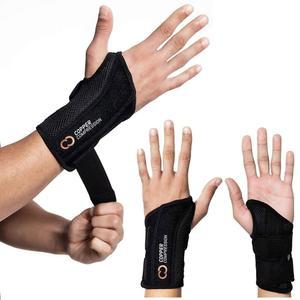 COPPER COMPRESSION 고급 손목 보호대 구리 남성 건염 신경절 부목 테니스 RSI 왼쪽 여성용 정형외과 가능한 엘보 터널 주입 XL 지지 조절 관절염 낭종