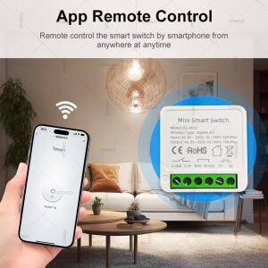 ZigBee 3.0 스마트 미니 DIY 스위치 자동화 모듈 16A 릴레이 지원 2방향 제어 앱 원격 게이트웨이 필요