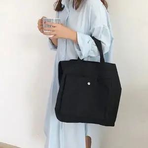 추억 에코백 무지 크로스 캔버스 백 학생 가벼운