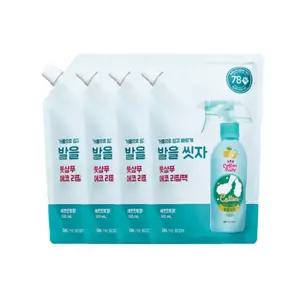 온더바디 코튼풋 발을씻자 풋샴푸 레몬향 리필 500ml x 4개